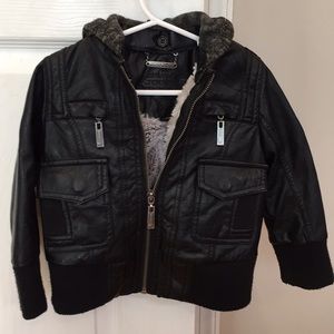 JouJou Toddler Boys Faux Leather Jacket 2T